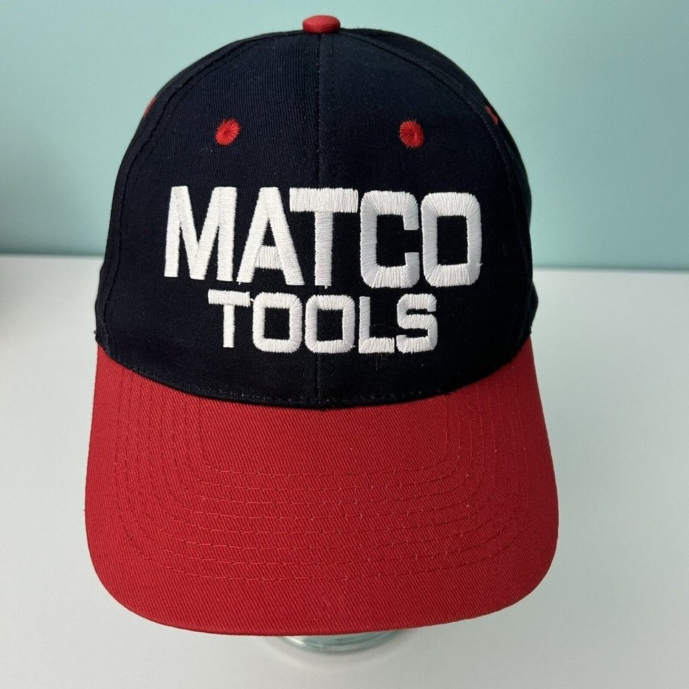 Matco Tools Racing Black Red Snapback Truckers Hat Baseball Cap Advertising OS
